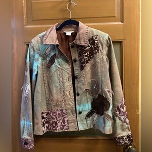 Artistic Patchwork Women's Jean Jacket